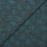 Lurex silk chiffon striped duck blue flowers anthracite background