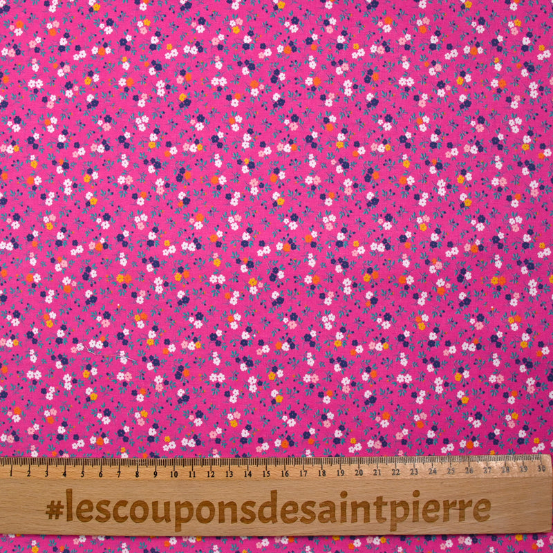 Sandra Flowers Print Cotton Pink Foundation