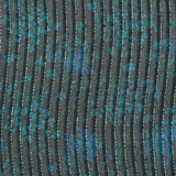 Lurex silk chiffon striped duck blue flowers anthracite background