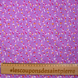 Sandra Flowers Print Cotton Purple Foundation