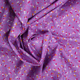 Sandra Flowers Print Cotton Purple Foundation