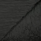 Satin de polyester plissé effet froissé noir