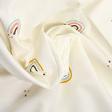 Arc-en-ciel cotton white background