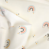 Arc-en-ciel cotton white background