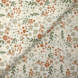 Algodón estampado con flores Ilona fondo blanco roto