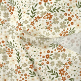 Algodón estampado con flores Ilona fondo blanco roto