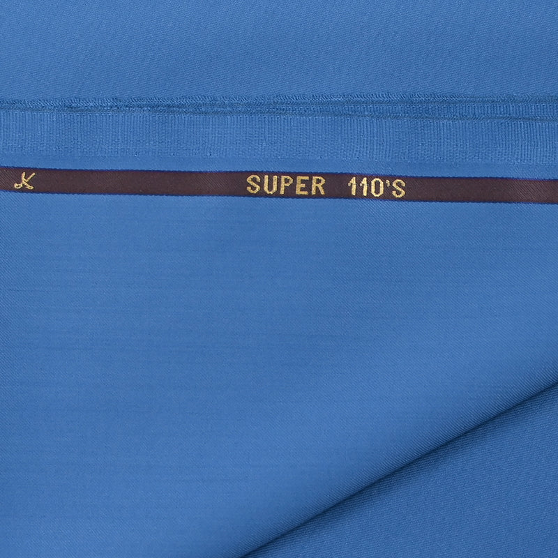 Tissu tailleur 100% laine Super 110's bleu céruléen