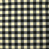 Tissu tailleur laine vichy noir et écru
