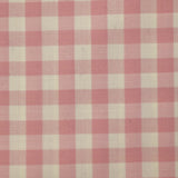 Tissu tailleur laine vichy rose et blanc cassé