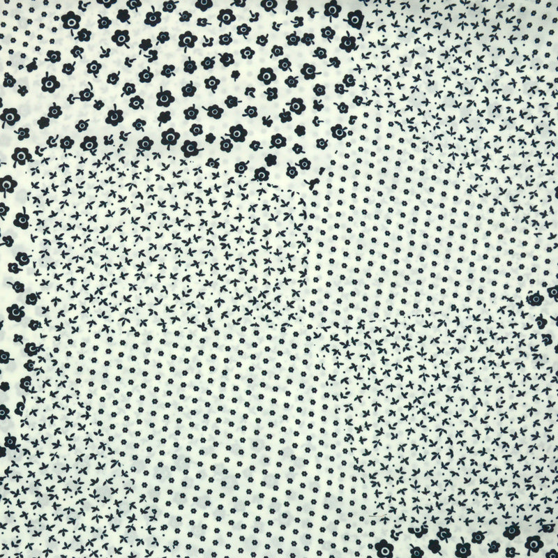 Microfibre imprimée polyester Anoukis fond blanc