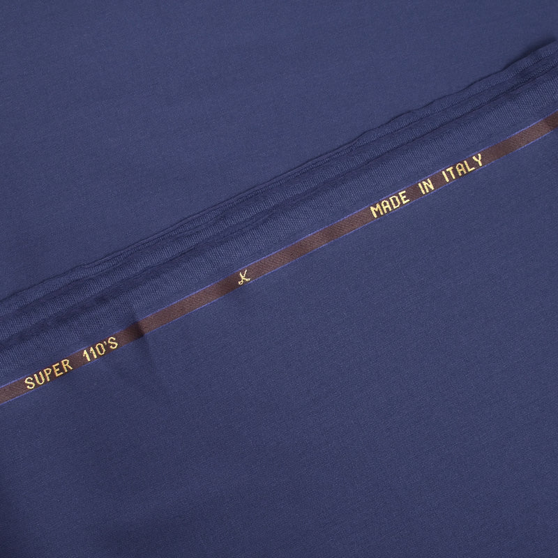 Tissu tailleur 100% laine Super 110's bleu foncé