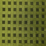 Jacquard de polyester satiné à carreaux vert