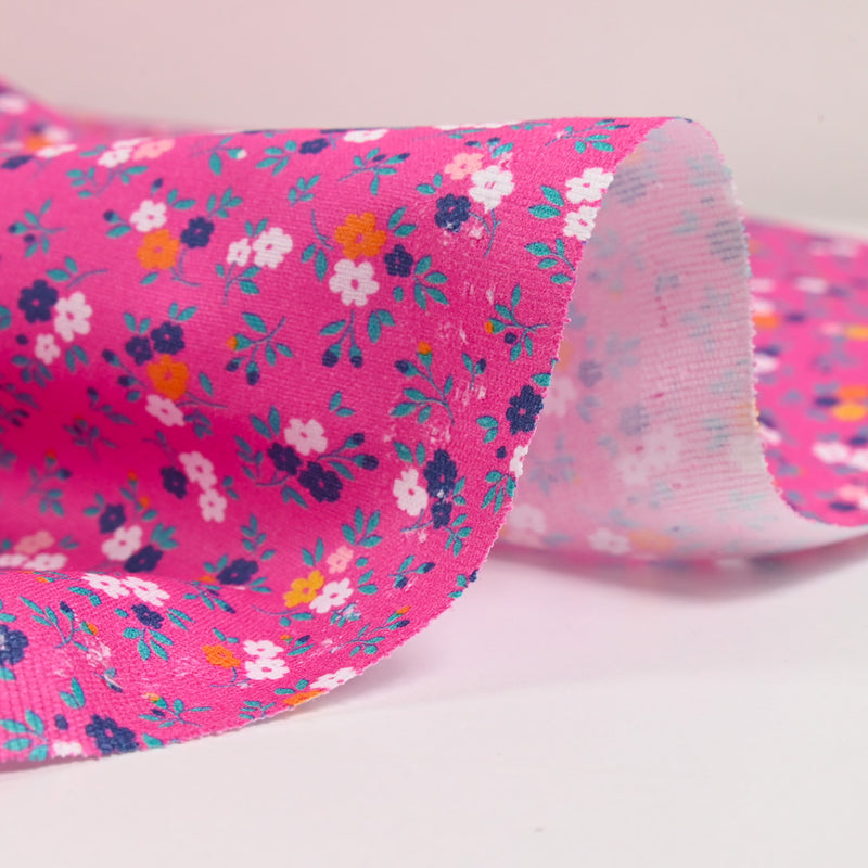 Sandra Flowers Print Cotton Pink Foundation