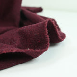 Burgundy wool-blend velvet