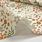 Algodón estampado con flores Ilona fondo blanco roto