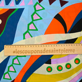 Voile de coton imprimé bariolé