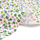 Cotton Printed Chantale Flowers Green and Rose