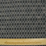 Mousseline imprimée doré Nahui noir et blanc