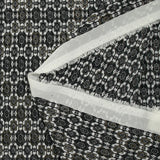 Mousseline imprimée doré Nahui noir et blanc