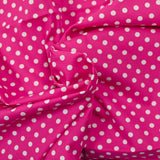 Dot printed cotton 6mm fuchsia