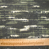 Jersey de polyviscose french terry imprimé camouflage vert