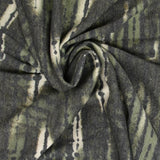 Jersey de polyviscose french terry imprimé camouflage vert
