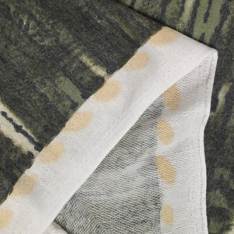 Jersey de polyviscose french terry imprimé camouflage vert