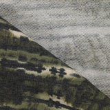 Jersey de polyviscose french terry imprimé camouflage vert