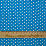 Coton imprimé pois 6mm turquoise