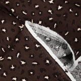 Velours de coton côtelé imprimé guépard fond marron