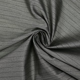 Tissu tailleur laine rayé noir fond gris argent