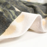 Jersey de polyviscose french terry imprimé camouflage vert
