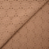 Broderie anglaise festonnée Alice noix de muscade