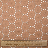 Broderie anglaise festonnée Alice noix de muscade