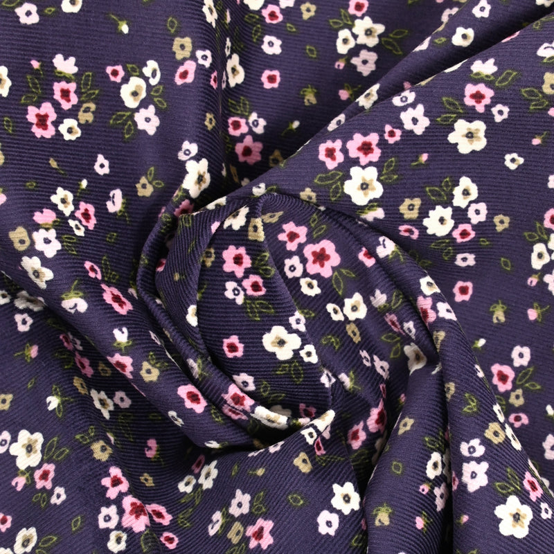 Robe Mini Boden Sans Manches Velours Côtelé Fleuri - Taille 7-8 Ans - Coton 100%