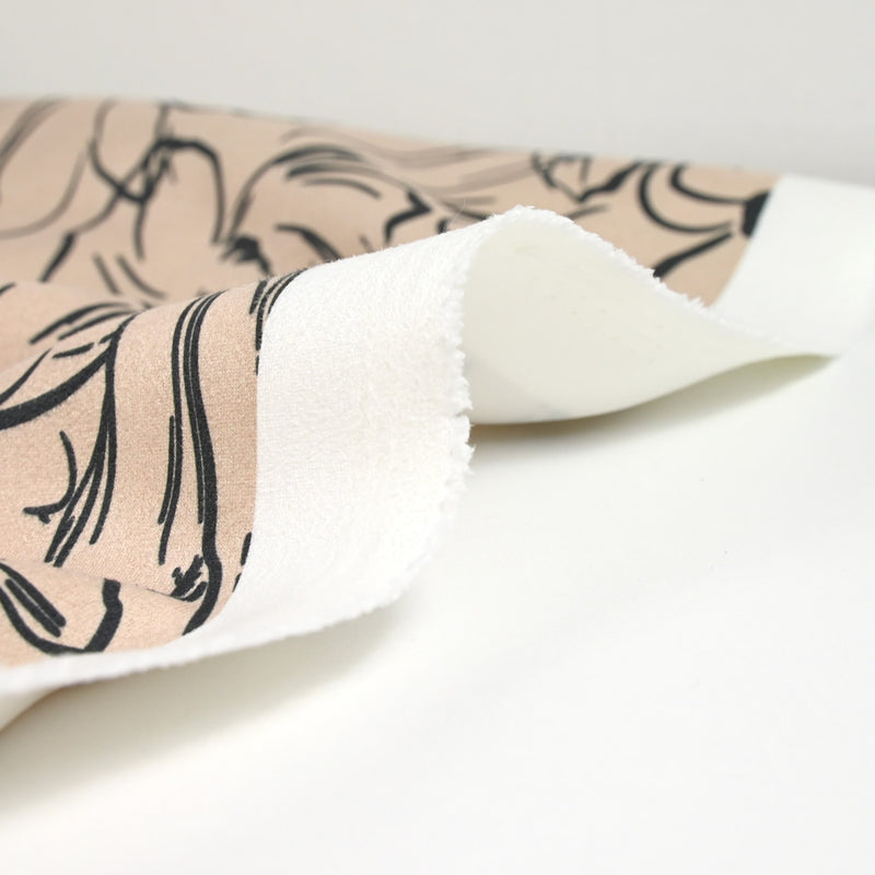 SCUBA Touched Swedish printed flowers beige background