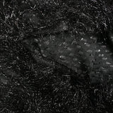 Organza de soie lancé découpé à Lurex long noir