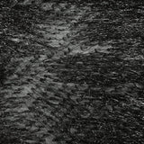 Organza de soie lancé découpé à Lurex long noir
