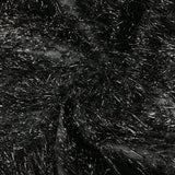 Organza de soie lancé découpé à Lurex long noir