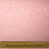 Jacquard Satin Honeycomb Pink Flowers Pastel