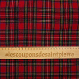 Estopilla tartán 100% lana fondo rojo