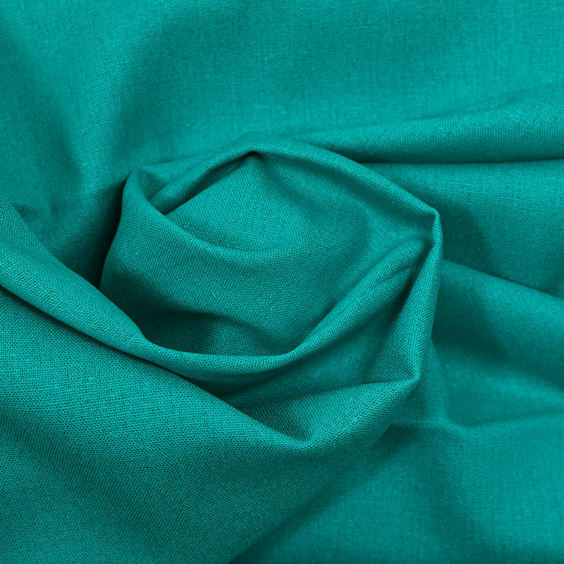 Lin viscose uni turquoise