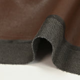 Simili cuir souple envers jersey suédine chocolat