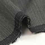 Tissu tailleur laine rayure surpiquée fond noir