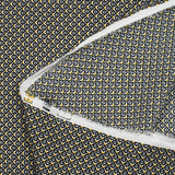 Polyester envers satin imprimé géométrie jaune et noir
