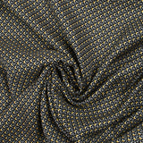 Polyester envers satin imprimé géométrie jaune et noir