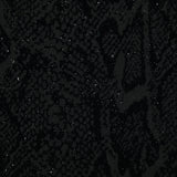 Black glitter snake polyviscose mesh