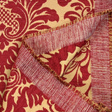 Jacquard velours moulures bordeaux fond doré