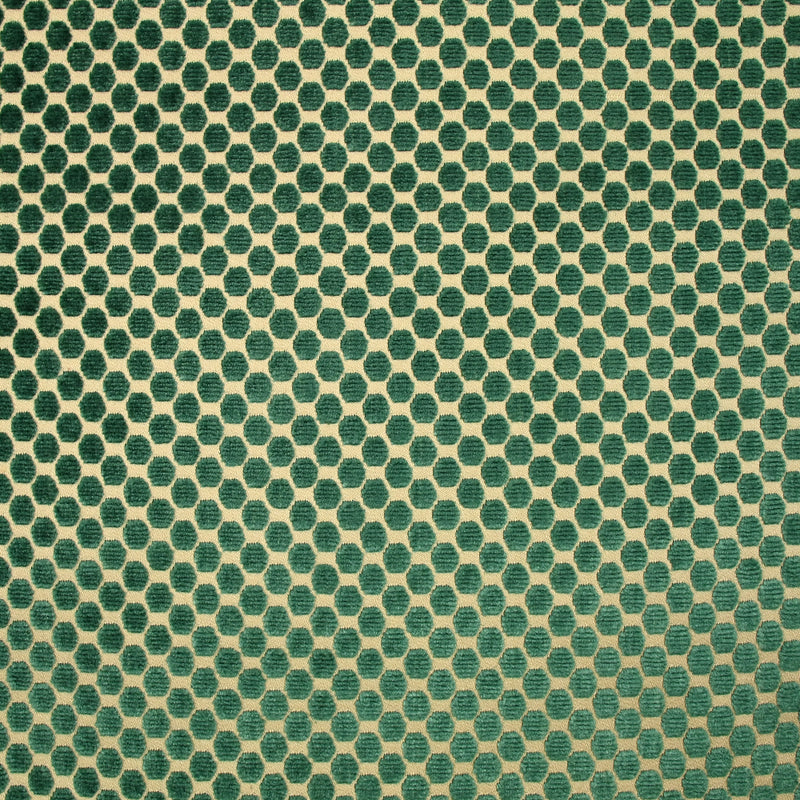 Jacquard velours lourd à pois vert émeraude