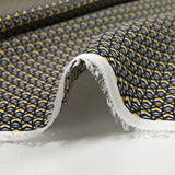 Polyester envers satin imprimé géométrie jaune et noir